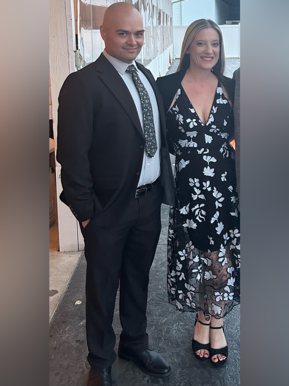 Dress the Population Audrey Black & White Lace Overlay Midi Cocktail Dress - Picture 5 of 16